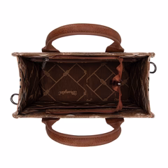 wrangler aztec pattern dual sided print tote/crossbody – brown wrangler aztec pattern dual sided print tote/crossbody – brown