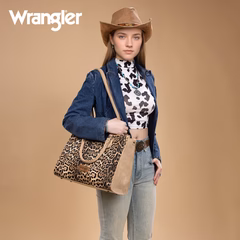 wrangler leopard print wide tote crossbody – tan wrangler leopard print wide tote crossbody – tan
