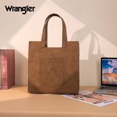wrangler leopard print tote bag – brown trim wrangler leopard print tote bag – brown trim